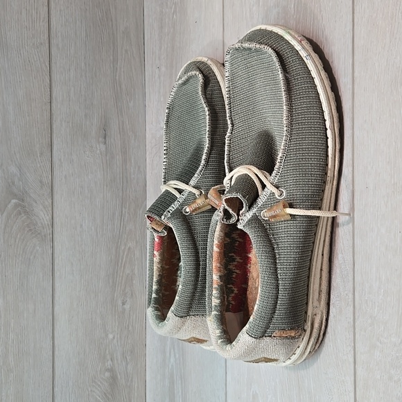 Hey Dude Mens Wally Eco Sox Algae Loafer Slip on shoes sz 12 - Picture 3 of 12